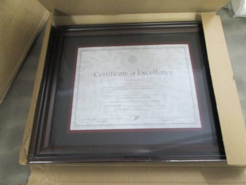 lot 29 image: Lot of 4 Large 11x14 Certificate Fr...