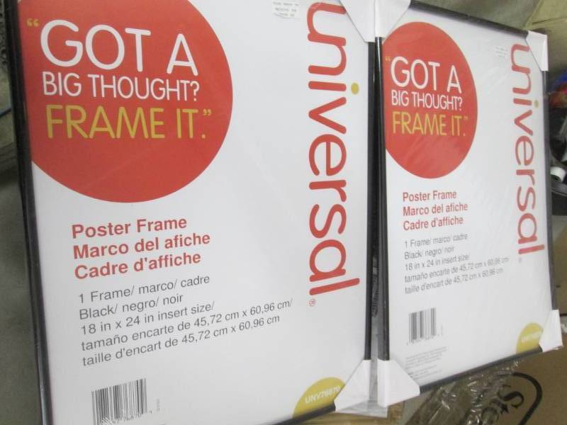 lot 42 image: Lot of 2 - 18x24 Poster Frames- bow...