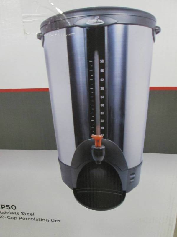 lot 44 image: Coffee Pro 50 Cup Stainless Steel P...