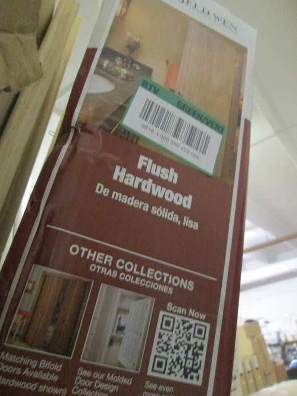 lot 85 image: Jeld-Wen 30x80 inch Flush Hardwood ...