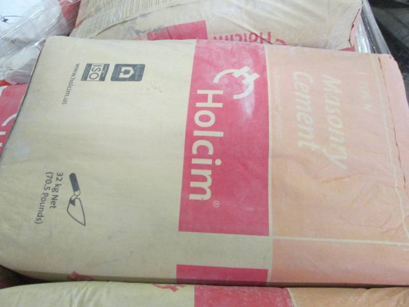 lot 108 image: 70.5 Bag of Holcim Masonry Cement...