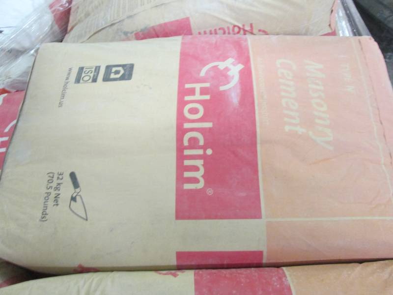 lot 110 image: 70.5 Bag of Holcim Masonry Cement...