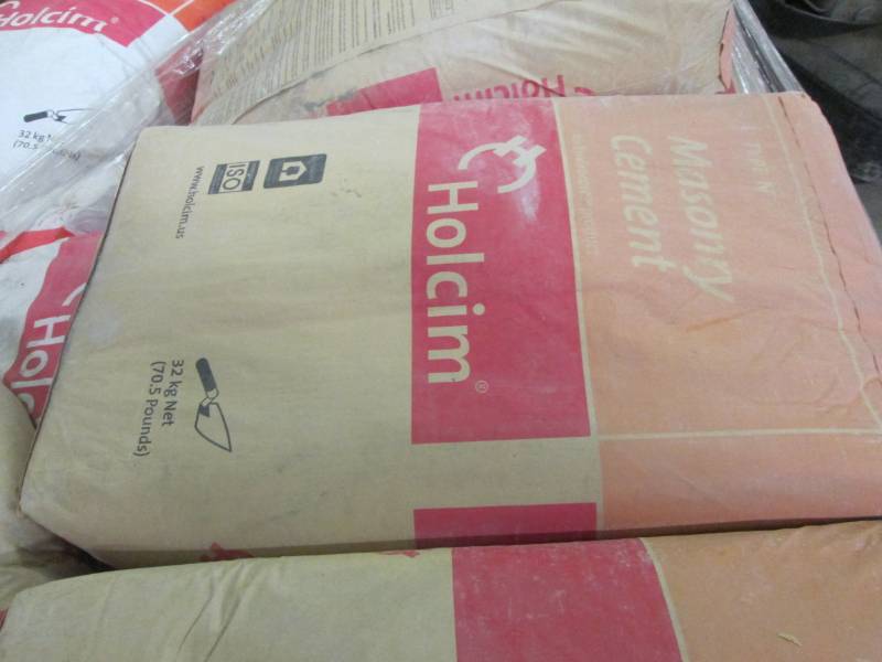 lot 112 image: 70.5 Bag of Holcim Masonry Cement...