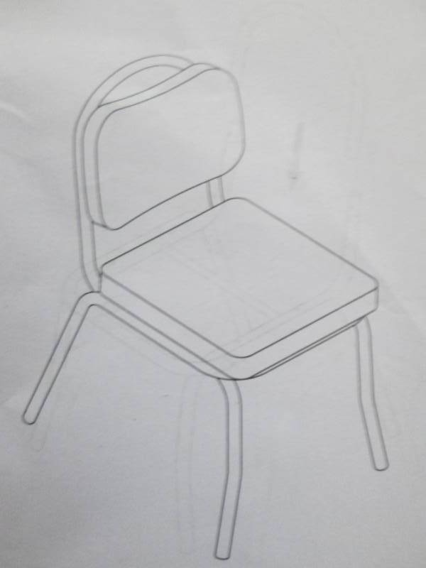 lot 120 image: Retro Chair open box Assembly requi...