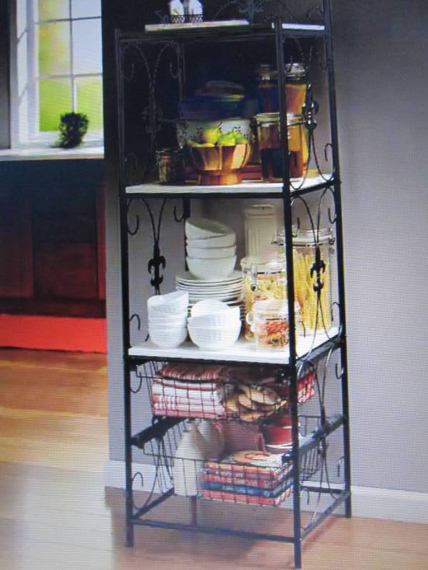 lot 127 image: Fleur-De-Lis Storage Shelf open box...