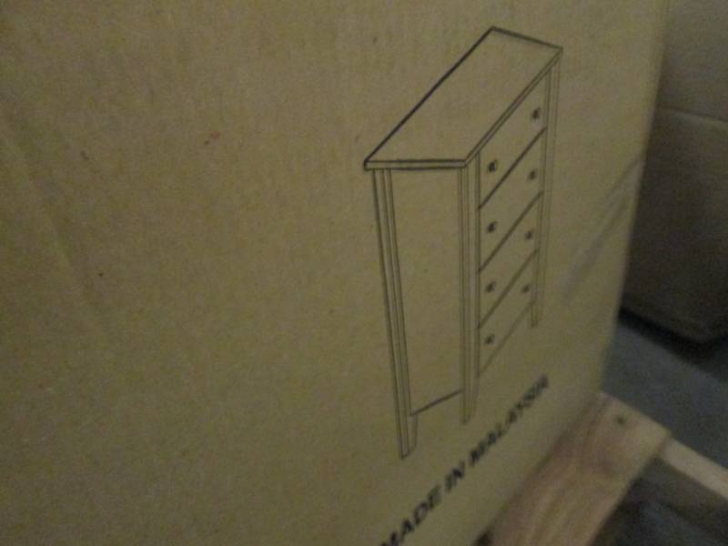 lot 129 image: Emil 4-Drawer Chest open box Retail...