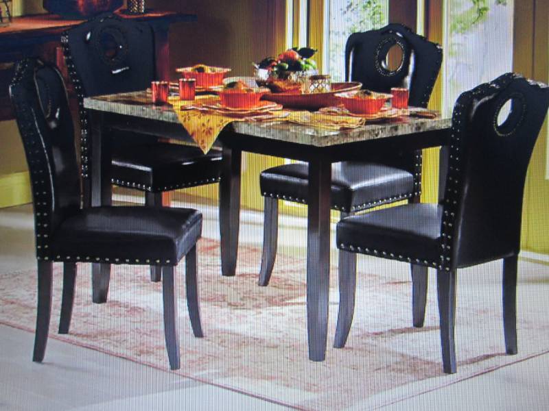 lot 140 image: Marble Dining Table open box Retail...