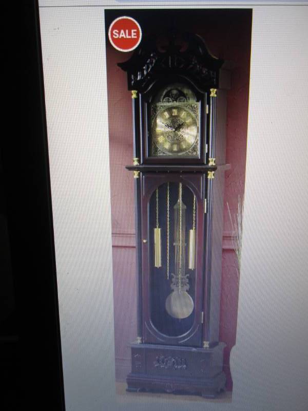 lot 168 image: Westminster Grandfather Clock open ...