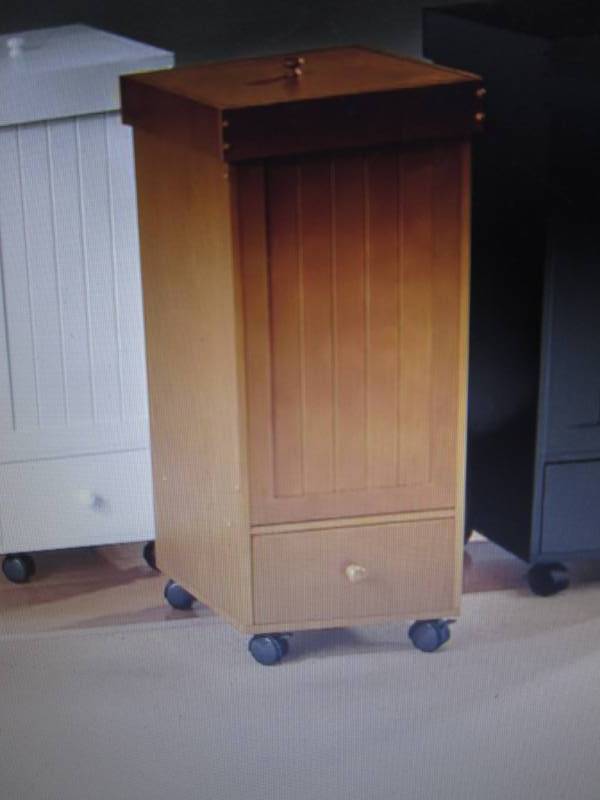 lot 184 image: Rolling Trash Bin open box Retail $...