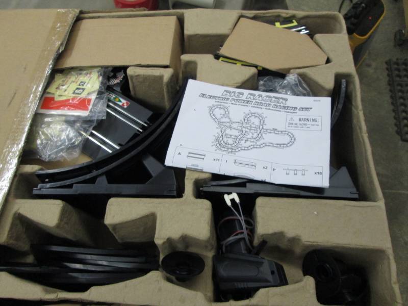lot 187 image: Electric Road Racing Set open box...