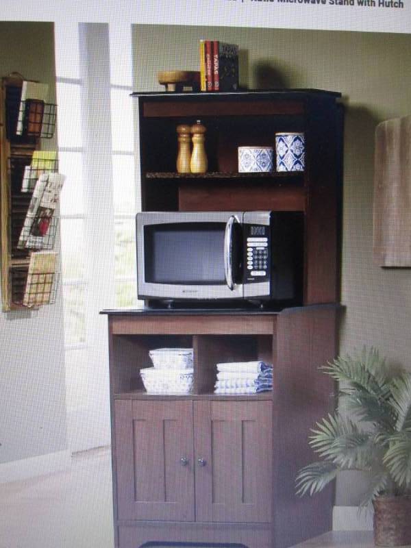 lot 189 image: Katie Microwave Stand with Hutch op...