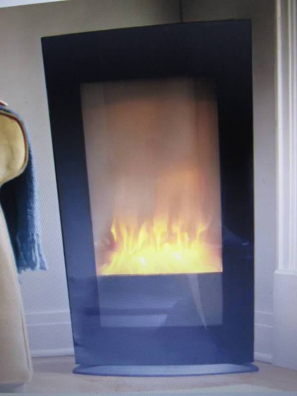 lot 190 image: Wall Mount LED Fireplace with Stand...