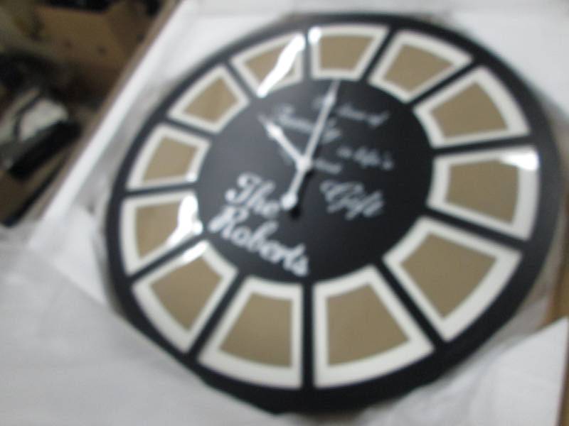 lot 195 image: Personalized Photo Frame Clock, alr...