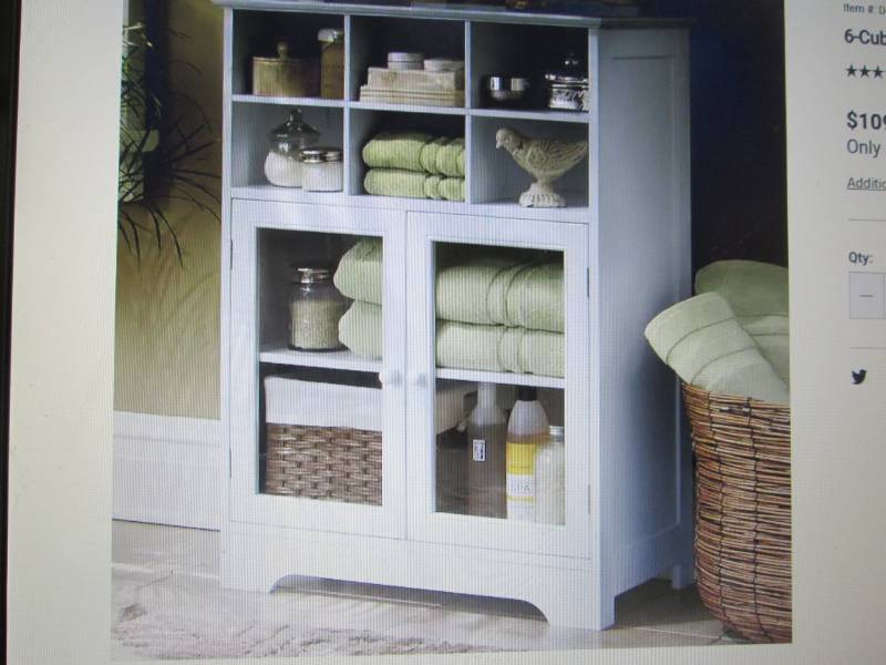 lot 207 image: 6-Cubby Double Deep Cabinet open bo...
