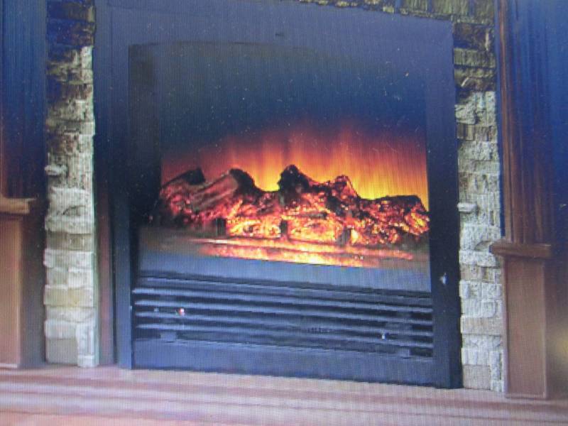 lot 239 image: Electric fireplace Insert only open...