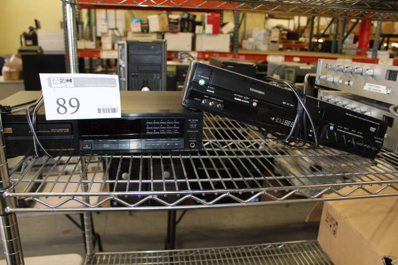 lot 89 image: Sony, Toshiba Compact Disc Player CDP-590, DVD Video PlayerVideo Cassette Recorder SD-V295