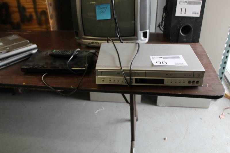 lot 90 image: Sony, Toshiba CDDVD Player DVP-SR500H, DVD Video Player  Video Cassette Recorder SD-V592