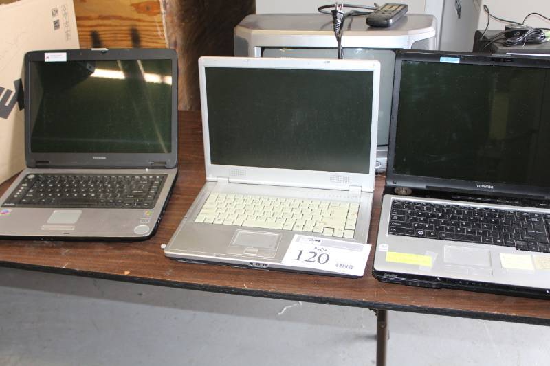 lot 120 image: Toshiba,Frontier Computer Laptops