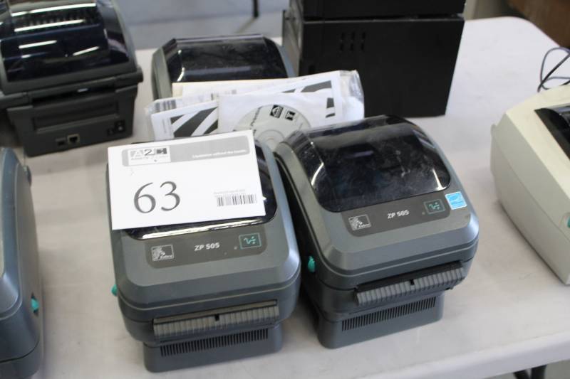 lot 63 image: Zebra ZP505 Thermal Label Printers