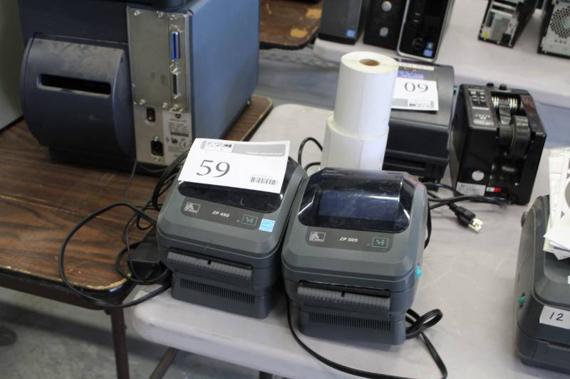 lot 59 image: Zebra ZP450,ZP505 Thermal Label Printers