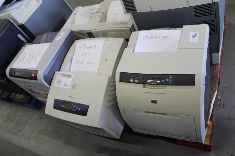 lot 18 image: HP,Zerox,Samsung Printers - HP Color LaserJet 3800N, Xerox Phaser 8550, Samsung ColorExpression