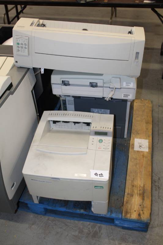 lot 22 image: Lexmark, HP Printers - Lexmark Forms Printer 2500 Series, HP LaserJet 4100TN