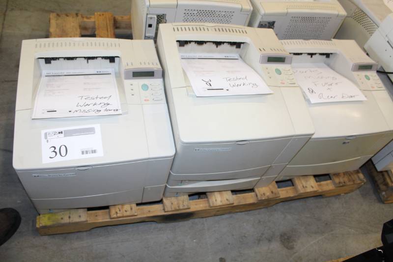 lot 30 image: HP Printers - LaserJet 4050N, LaserJet 4050TN, LaserJet 4100dtn