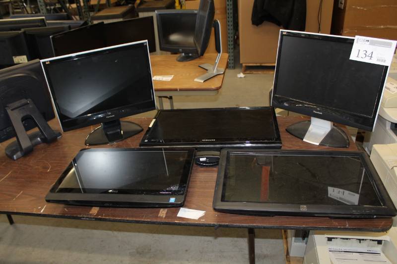 lot 134 image: Elo,Samsung,Dell,ViewSonic Computer Monitors