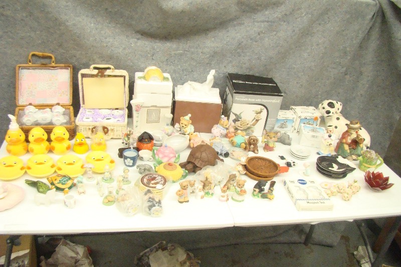 lot 147 image: Large Lot of Misc. Figurines, Doll Tea Sets, etc.