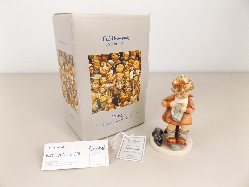 lot 61 image: Vintage M.J. Hummel Goebel Mothers Helper #133 In Original Box