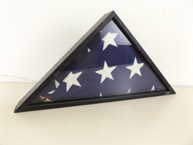 lot 97 image: U.S. Burial Flag in Display Case