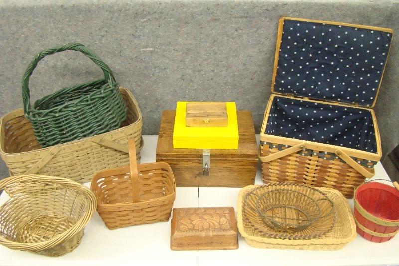 lot 168 image: Lot of Longaberger etc. Baskets, Boxes, etc.