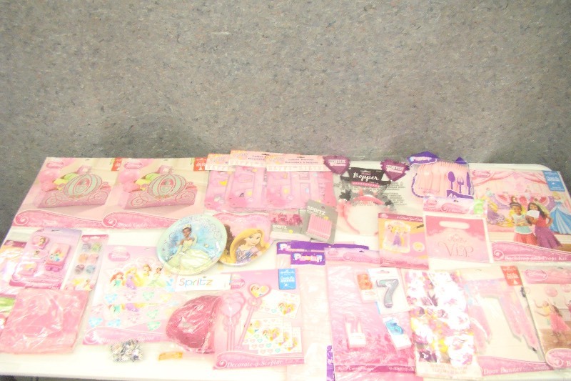 lot 197 image: Lot of New Disney Princess Party Supplies