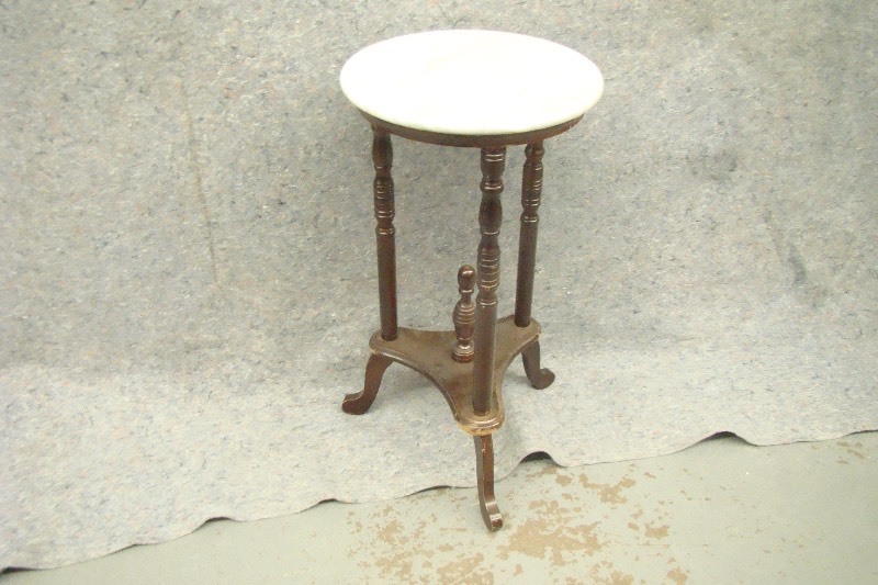 lot 117 image: Antique Marble Top Table