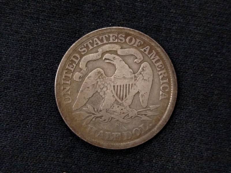 1871 S Seated Silver Half Dollar...