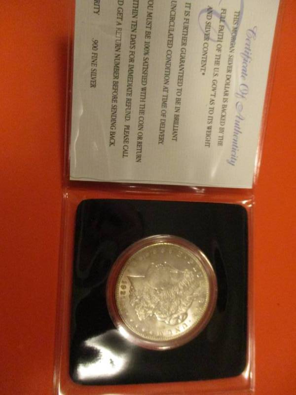 lot 2 image: 1921 Morgan Silver Dollar BU