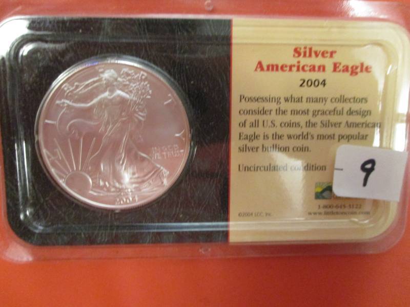 lot 9 image: 2004 Silver American Eagle UNC