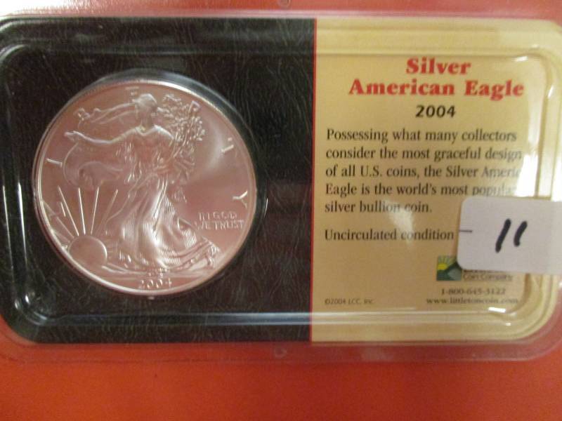 lot 11 image: 2004 Silver American Eagle UNC