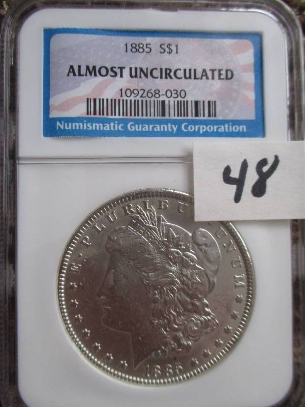 lot 48 image: 1885  Morgan Silver Dollar Au