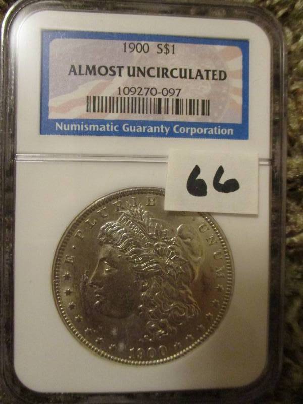 lot 66 image: 1900 Morgan Silver Dollar Au