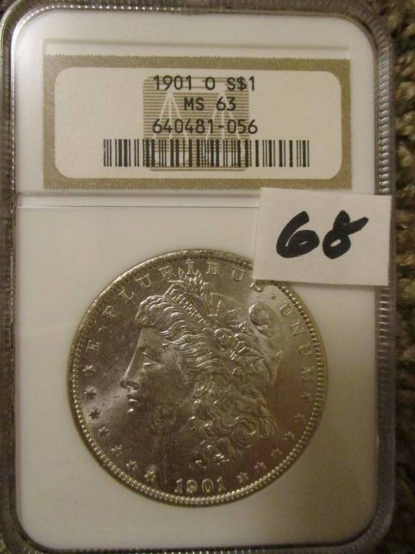 lot 68 image: 1901 O Morgan Silver Dollar MS63