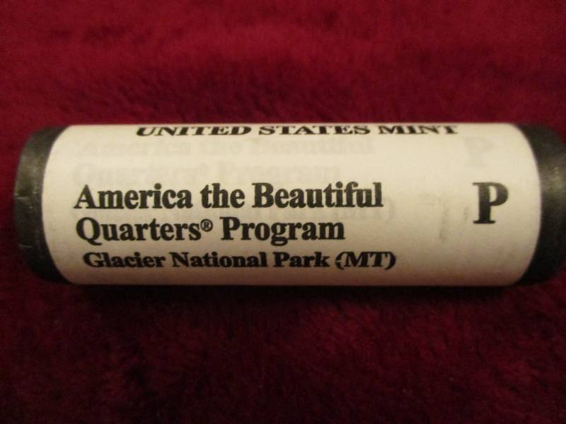 lot 92 image: 2011 P $10 Roll of Glacier Park Quarters