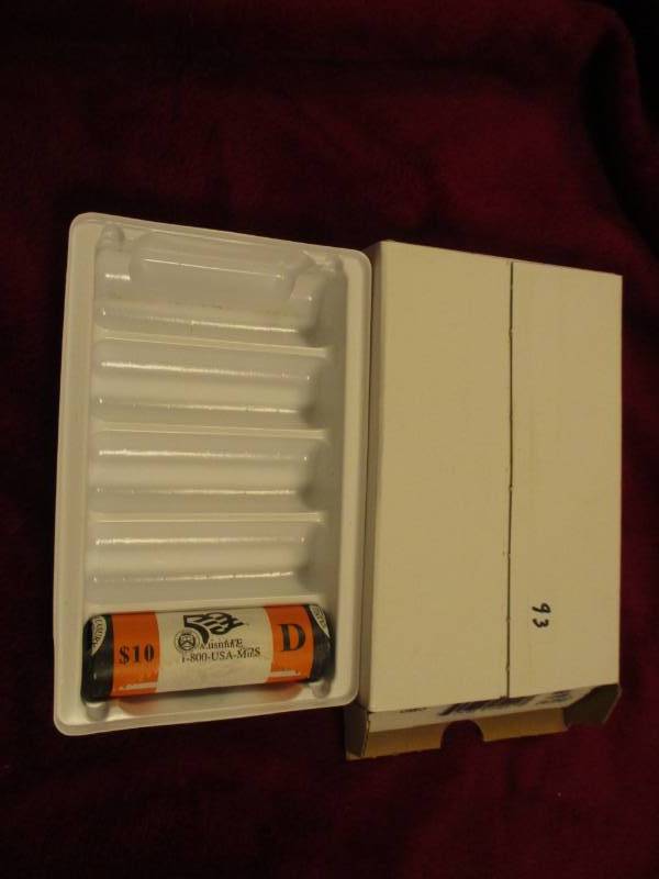 lot 93 image: 2008 D $10 Roll of AK Quarters