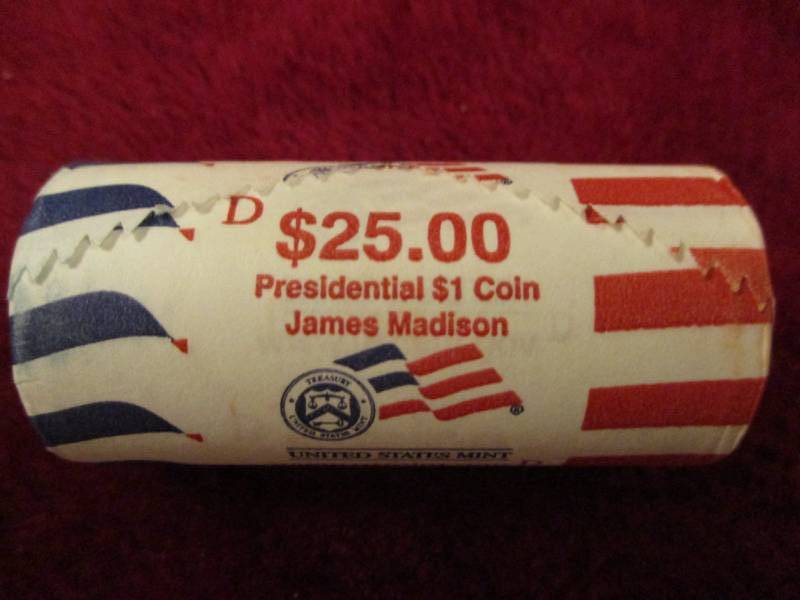 lot 105 image: 2007 D $25 Roll of Madison Dollars