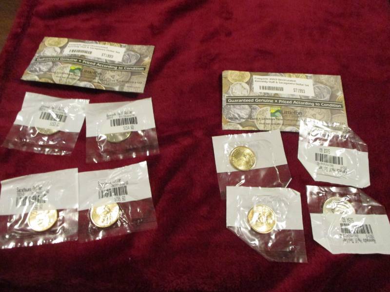 lot 125 image: 2- 2003 Half & Dollar Sets