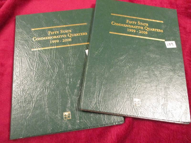 lot 139 image: 2 Partial Books of Fifty State Quarters