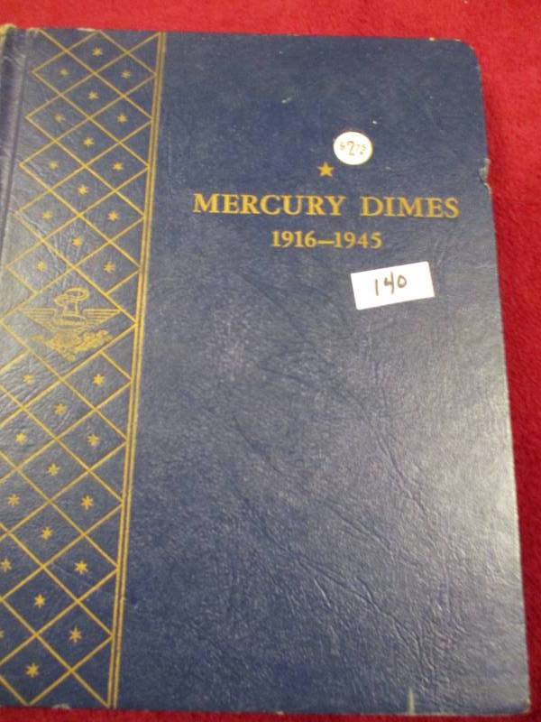 lot 140 image: Partial Book of Mercury Dimes (29 Count)