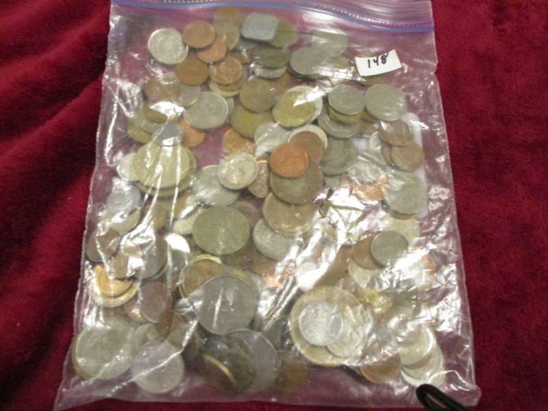 lot 148 image: Bag of Foreign Coins