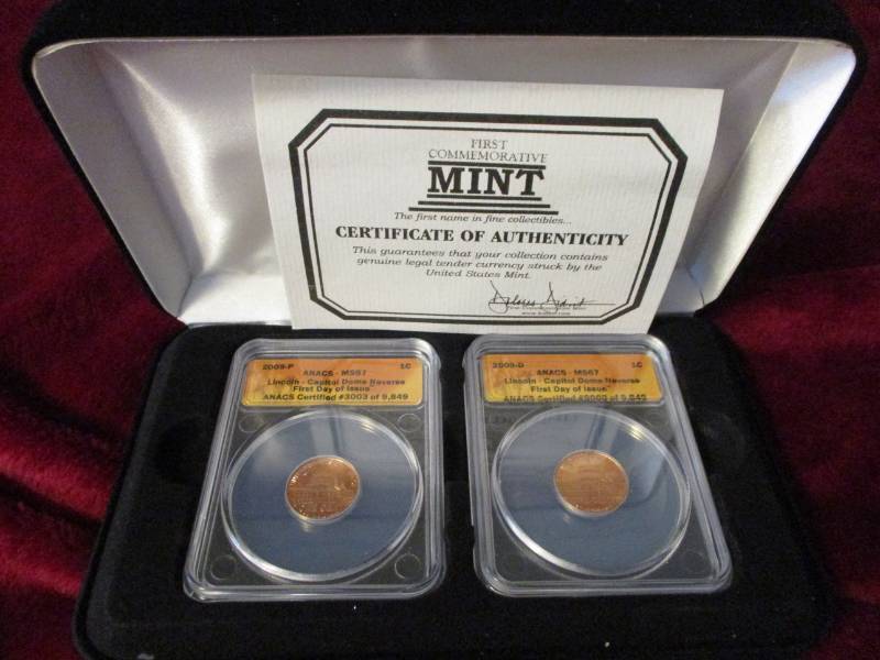 lot 228 image: 2009 Lincoln Cent Set P&D Graded MS67