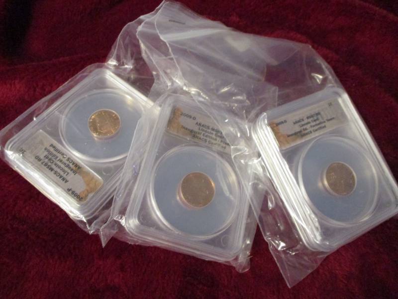 lot 235 image: 2009 P&D Lincoln Cent Partial Set (6 Coins) MS-67